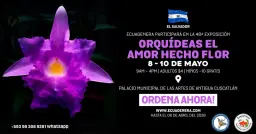 Ecuagenera participará en la 48ª Exposición “Orquídeas: El amor hecho flor”