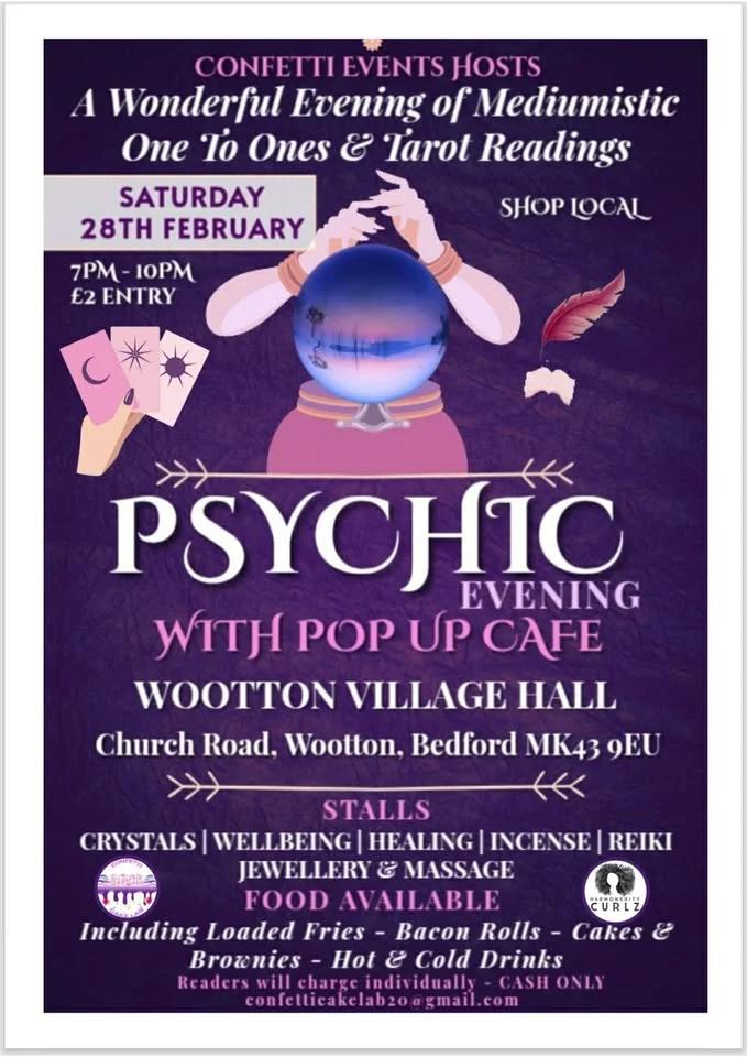 Psychic evening With pop up cafe 🔮