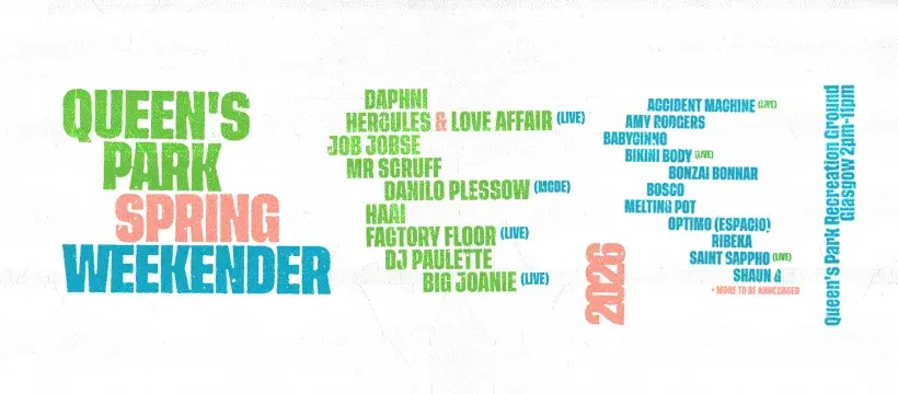 Queen's Park Spring Weekender '26 - Bank Holiday Weekend - May 2nd & 3rd 2026