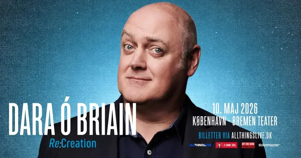 Få billetter! Dara Ó Briain - Bremen Teater - 10. maj