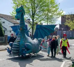 21ST ANNIVERSARY PARADE ST. GEORGE'S DAY PARADE AND SCOOTER RIDE MANCHESTER CITY CENTRE