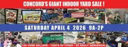 Concord's Giant Indoor Yard Sale 2026!