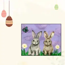 Acrylic Painting: Fluffy Bunny