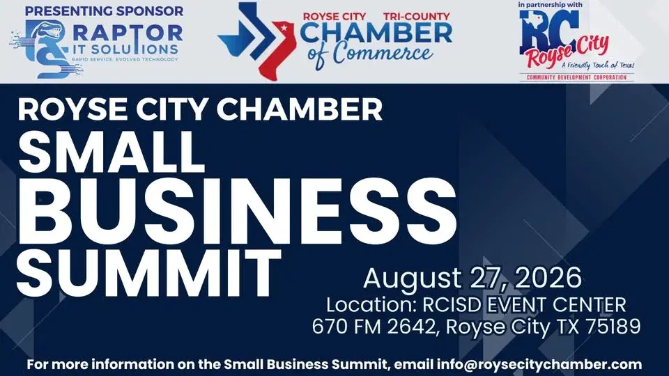 Royse City Chamber Small Business Summit with Presenting Sponsor Raptor IT Solutions