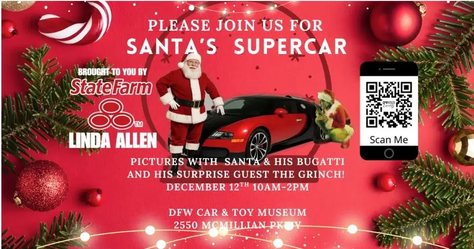 SANTA’S SUPERCAR | pics with Santa & his Bugatti 10am-2pm