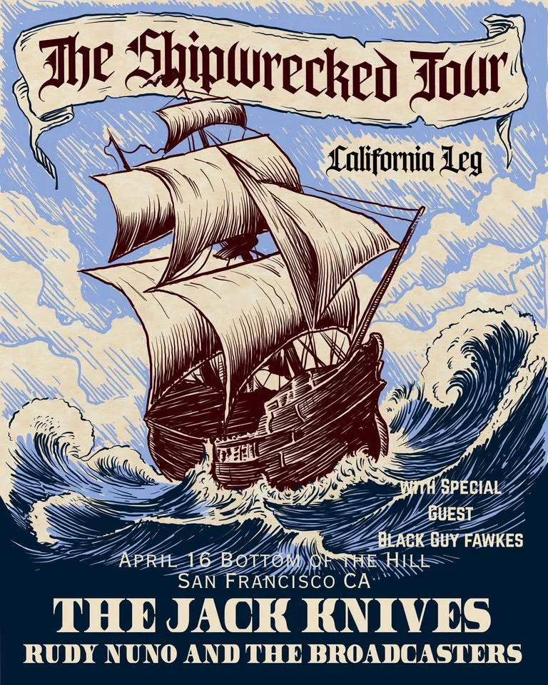 The Jacknives ~ Rudy Nuño & The Broadcasters ~ Black Guy Fawkes