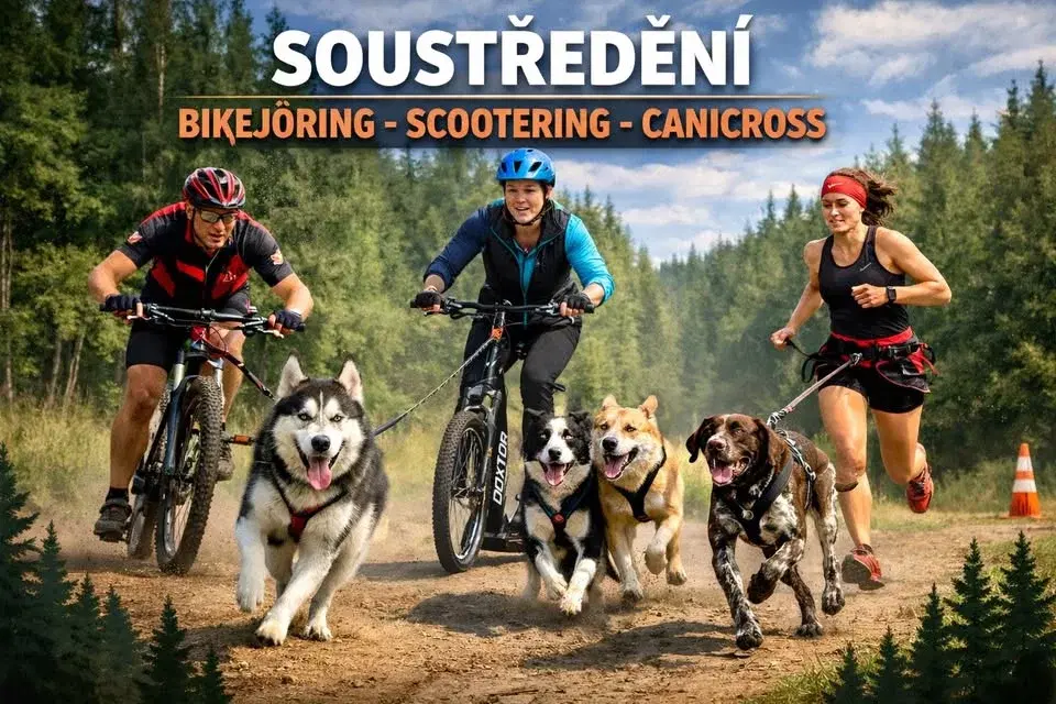 Soustředění BIKEJÖRING - SCOOTERING- CANICROSS