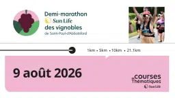 Demi-Marathon Sun Life des vignobles 2026