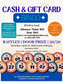 "Cash/Gift Card Bingo"