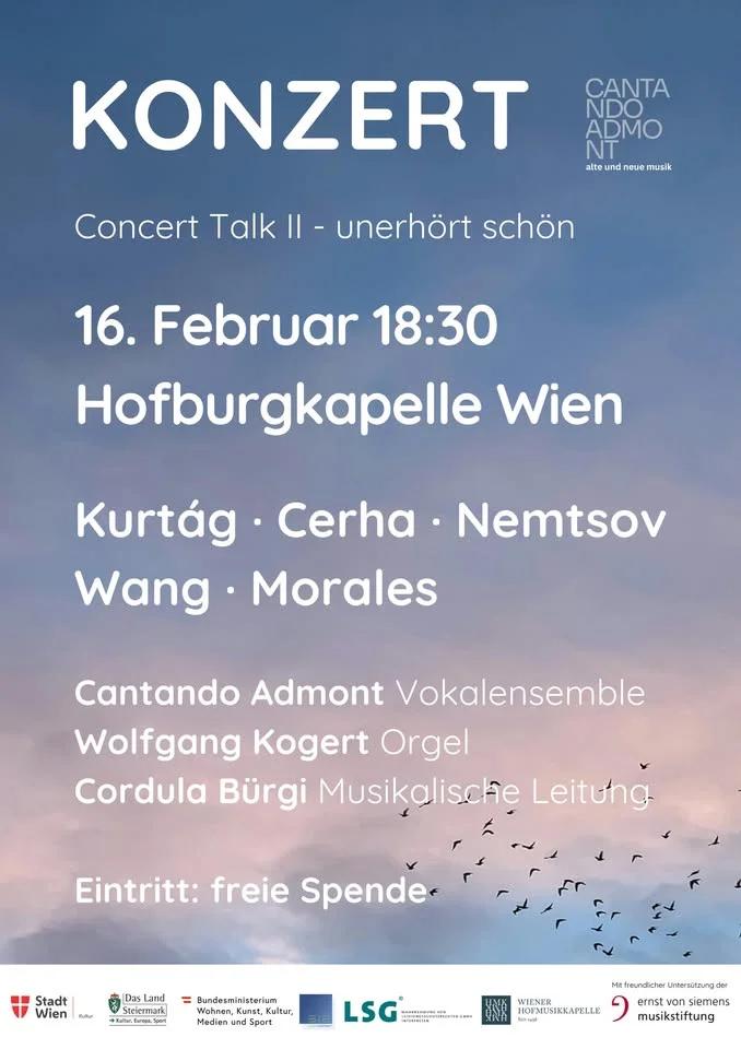 Concert Talk • unerhört schön • Wien