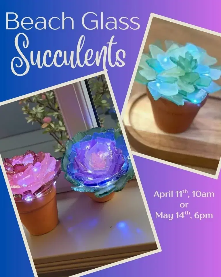 Beach Glass Succulent Workshop