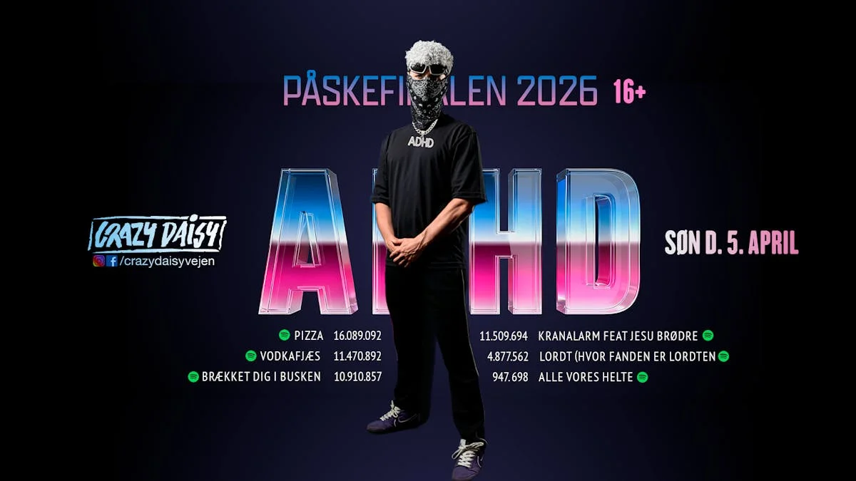 ADHD LIVE / 5. APRIL / 16+/ PÅSKEN 2026 / VEJEN