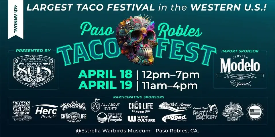 4th Annual Paso Robles Taco Festival and Car Show - Presented by 805 Beer