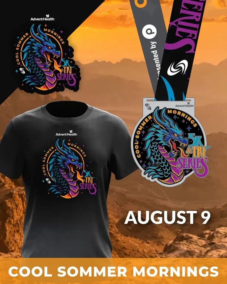 AdventHealth Cool Sommer Mornings Triathlon-Duathlon-5K Series #3 - Mighty Dragon