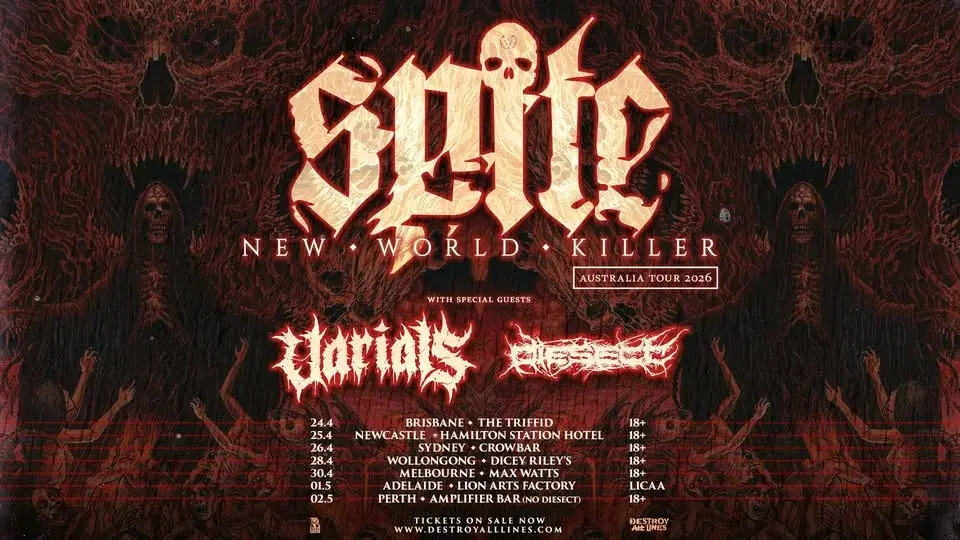 Spite (US) New World Killer Tour with Varials (US) - Adelaide