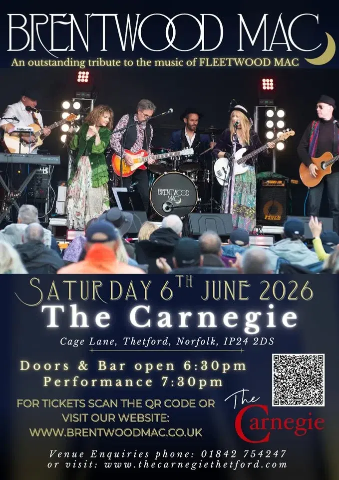 BRENTWOOD MAC LIVE @THE CARNEGIE, THETFORD
