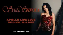 Sara Siipola, Apollo Live Club, Helsinki 18.4.2026