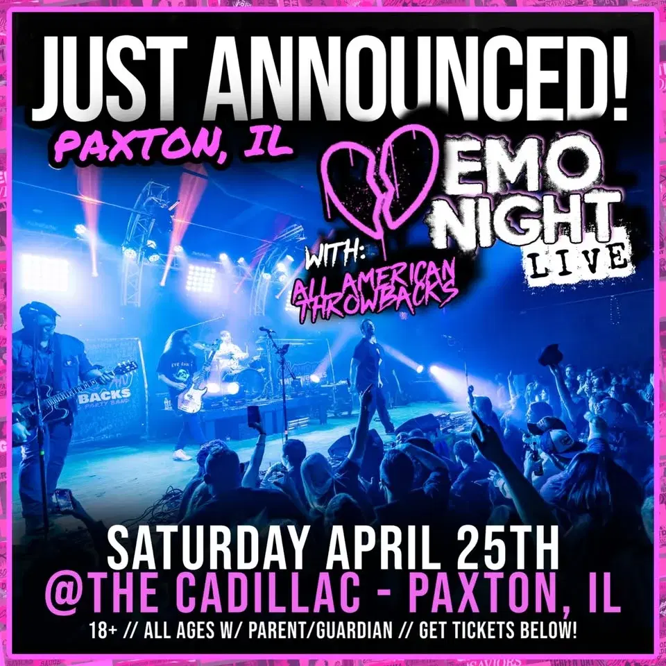 Emo Night LIVE w/ All American Throwbacks @ The Cadillac | Paxton, IL