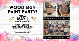 🖌🎨 EVOLVE Wood Sign Paint Party, Friday May 1 @ 6P 🖌🎨