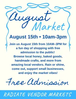 Radiate Vendor Markets - August