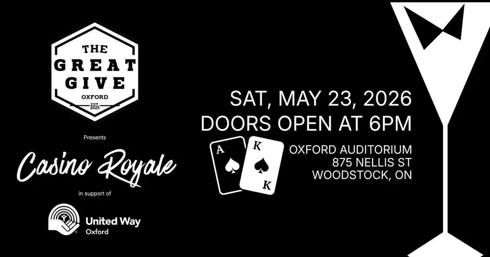The Great Give Oxford presents Casino Royale in support of United Way Oxford