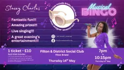 Midweek Musical Bingo at Filton & District Social Club (Bristol) - Thursday 14th May 7pm
