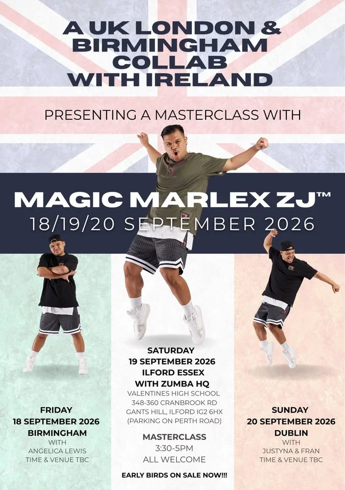 Magic Marlex in The UK. A fabulous Zumba MAsterclass with ZJ Marlex!