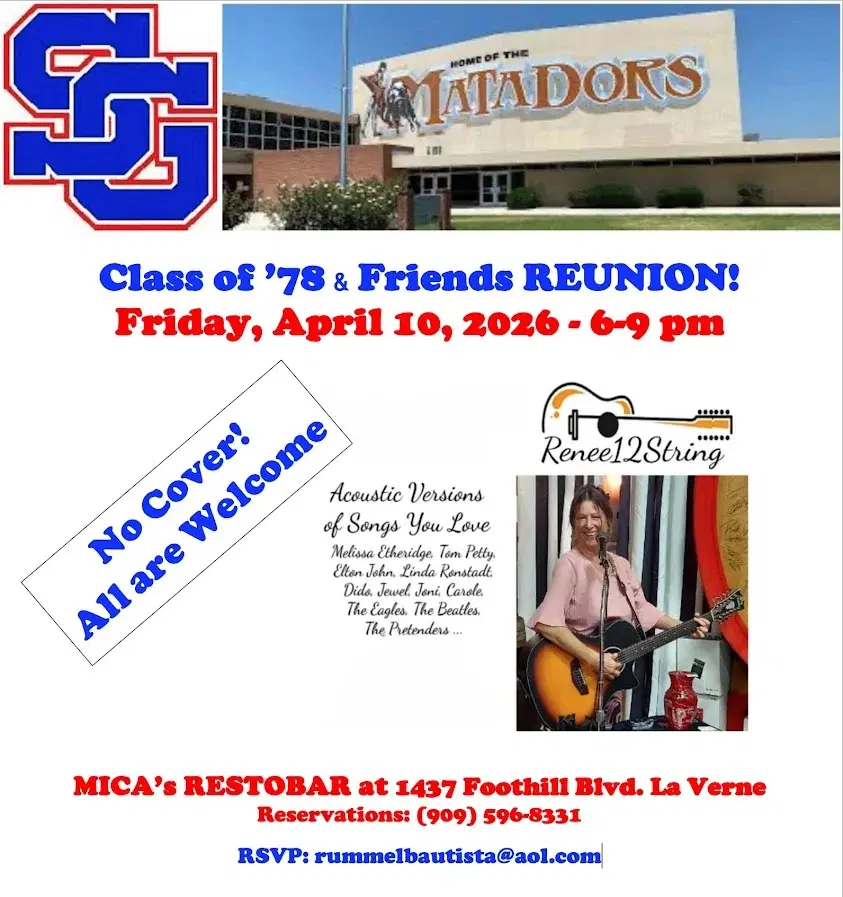 San Gabriel High School Reunion for Class of 1978 & Friends