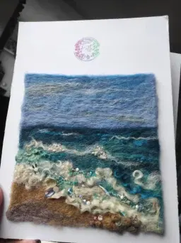 Wet Felting Seascape Workshop