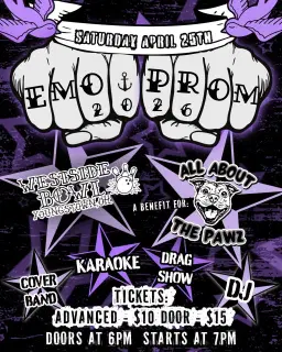 Emo Prom 2026 (A Benefit for All About the Pawz Rescue) at Westside Bowl