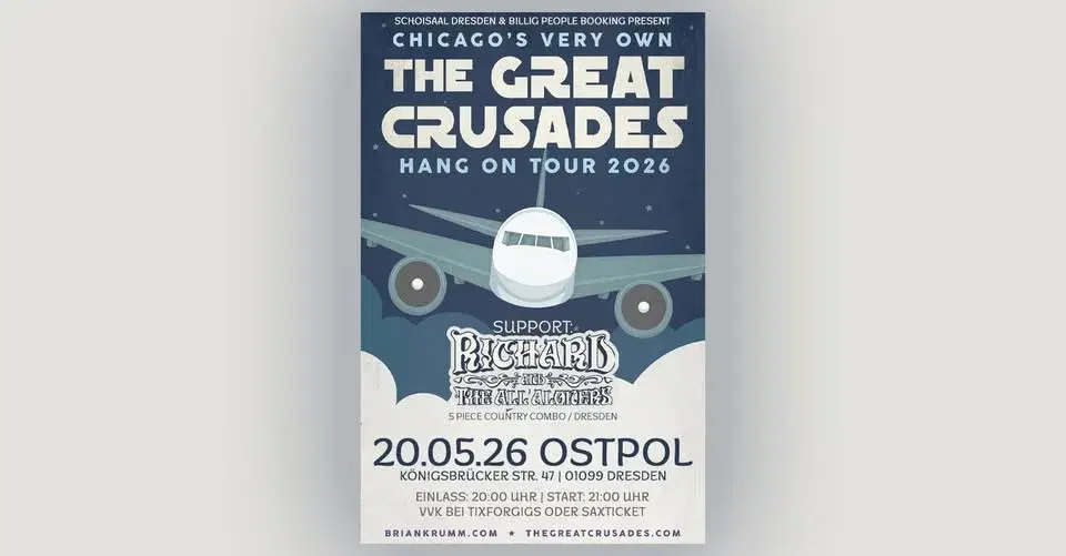 Neuer Termin: The Great Crusades + Special Guest: Richard and the all Aloners