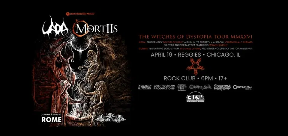 Uada / Mortiis / Rome / Wraith Knight at Reggies