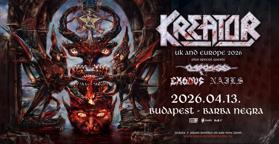 KREATOR - CARCASS - EXODUS - NAILS /// BARBA NEGRA BUDAPEST