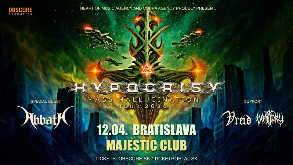 HYPOCRISY, ABBATH, VOMITORY, VREID - Bratislava