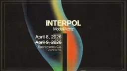 Interpol at Channel 24 - 2nd Show Added by Popular Demand!