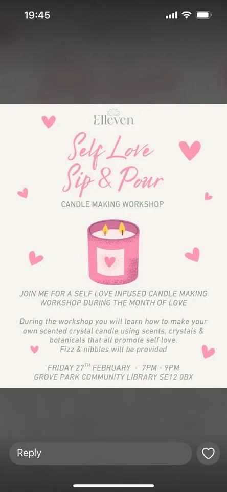 Self Love candle making workshop