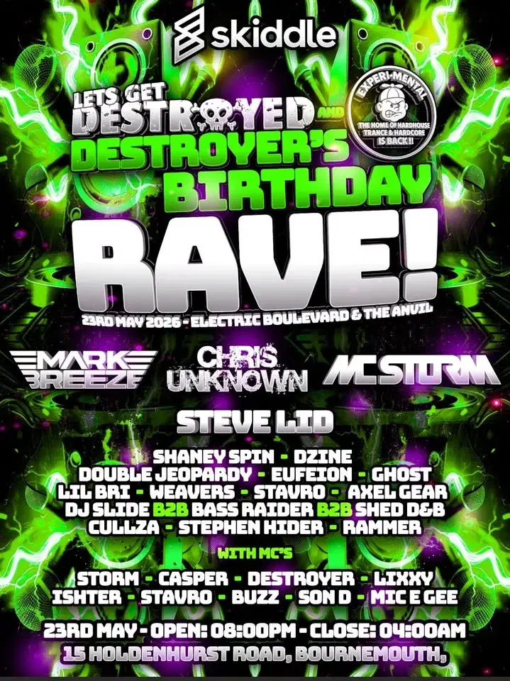 Let's Get Destroyed and Experimental- Destroyer's Birthday Bash.