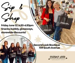 Sip and Shop at Second Look Boutique