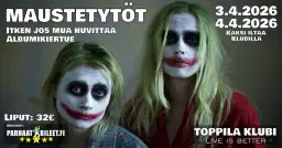 Maustetytöt Itken jos mua huvittaa albumikiertue