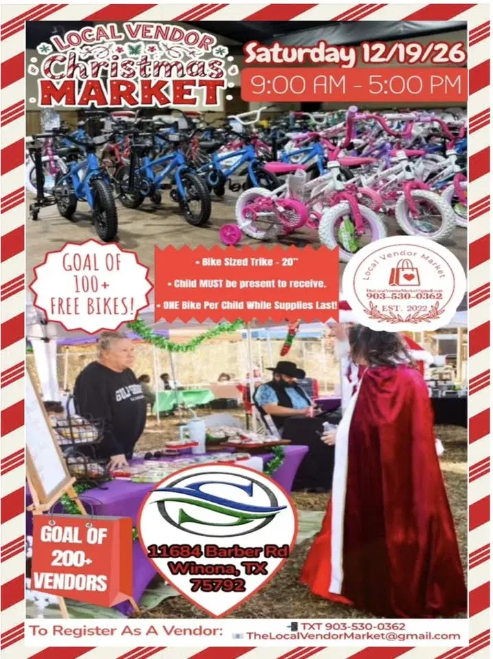 2026 Local Vendor Christmas Market | 2nd Annual FREE BIKE GIVEAWAY