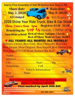2026 Shine Your Ride truck, bike and car show