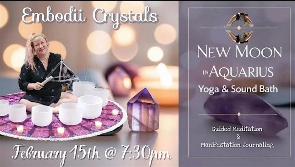 New Moon in Aquarius Yoga & Sound Bath