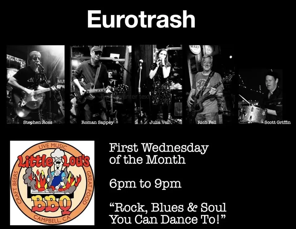 Eurotrash First Wednesdays May at Little Lou's BBQ