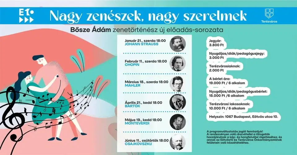 BŐSZE ÁDÁM: NAGY ZENÉSZEK, NAGY SZERELMEK – Monteverdi