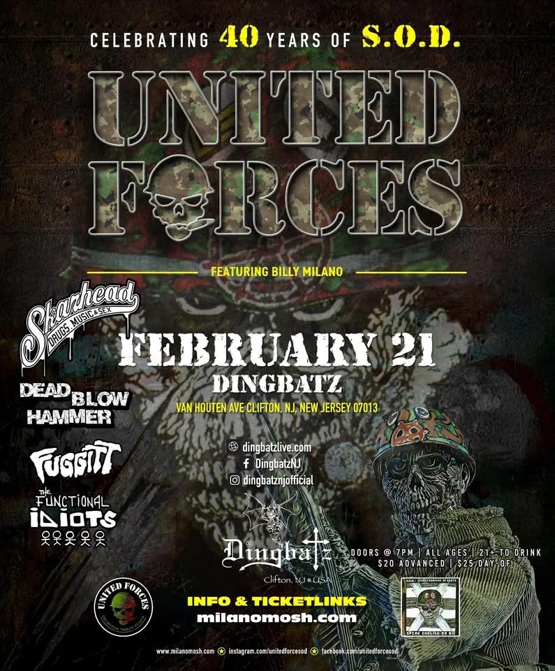 United Forces Featuring: Billy Milano / Skarhead / Dead Blow Hammer / Fuggitt / Functional Idiots