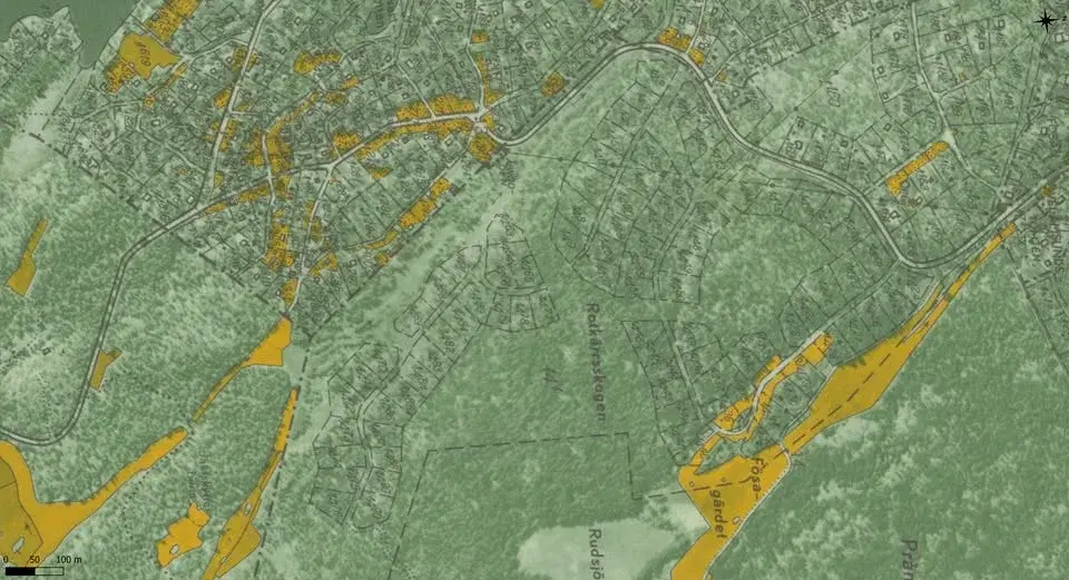 Rotkärrskogen: Tema Bebyggelse:
