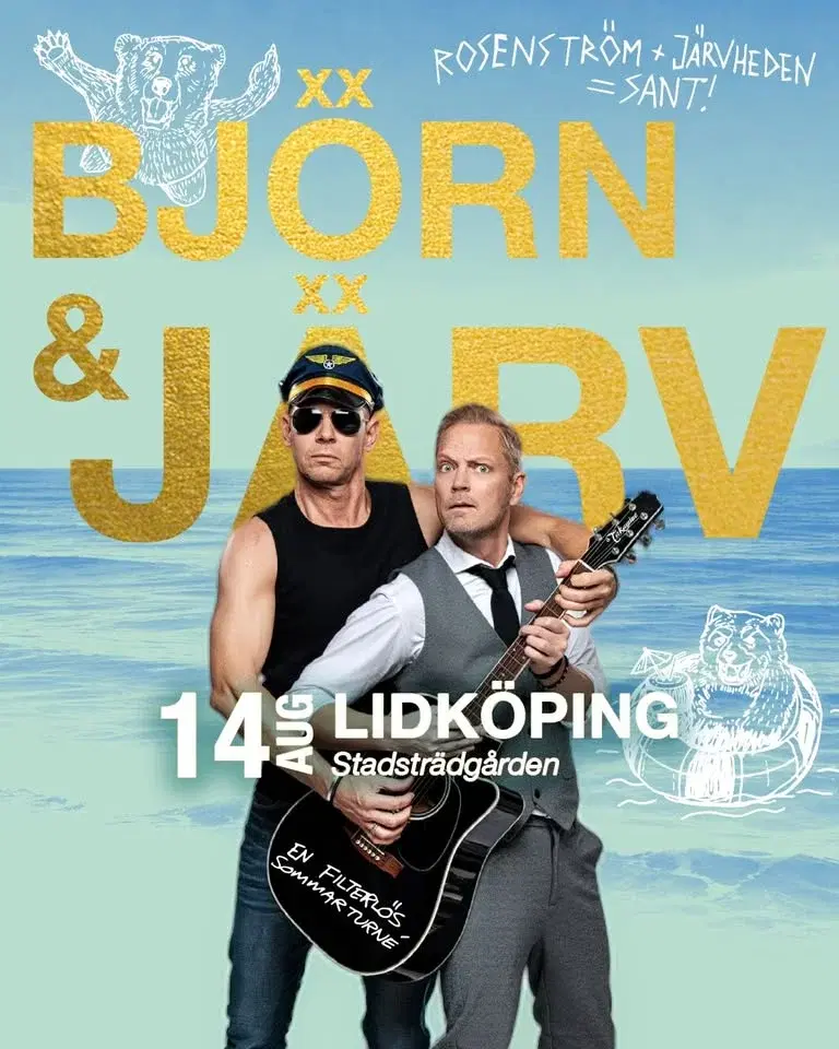 Björn Rosenström + Thomas Järvheden | 14 aug | Stadsträdgården - Lidköping
