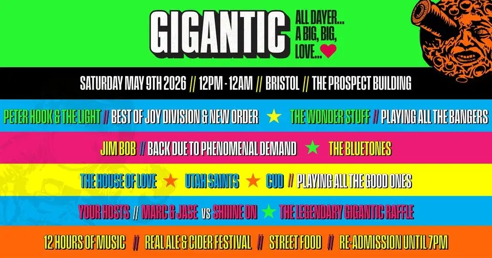 Gigantic All Dayer | Bristol | Saturday 9th May 2026