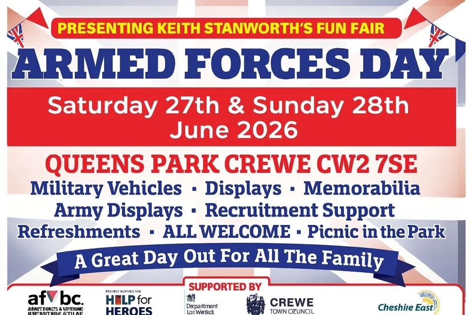 CHESHIRE EAST ARMED FORCES WEEKEND QUEENS PARK CREWE