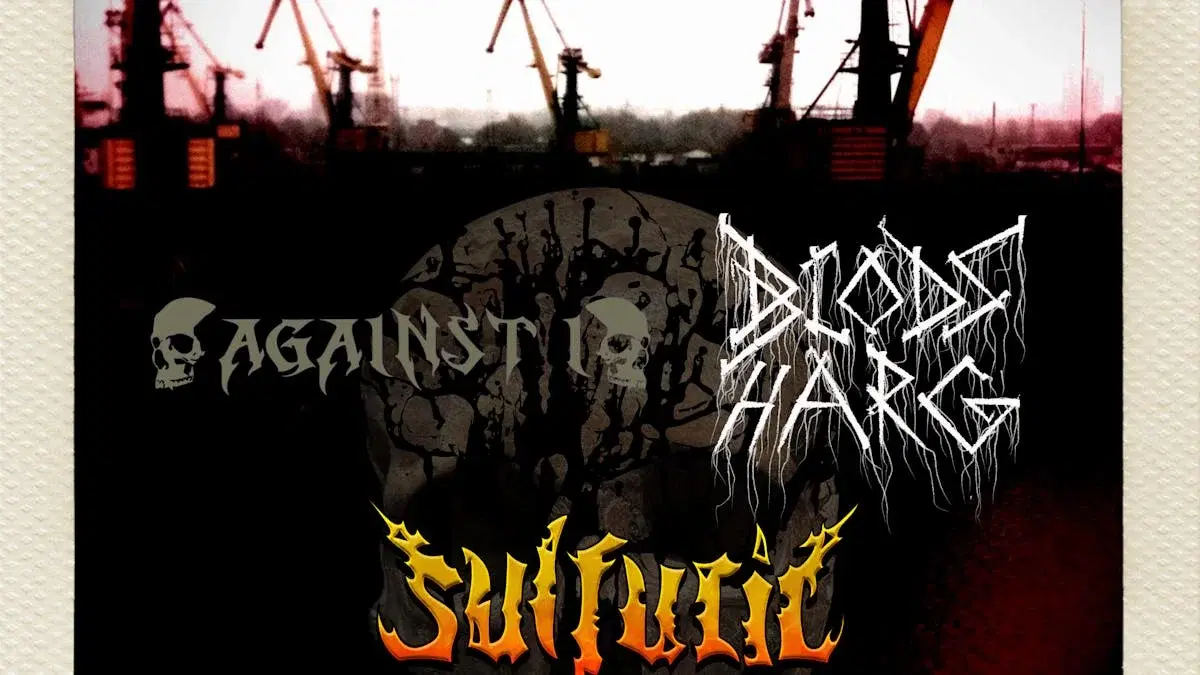 Belsepub: BlackIndustryDeath: Blodsharg, Against I & Sulfuric